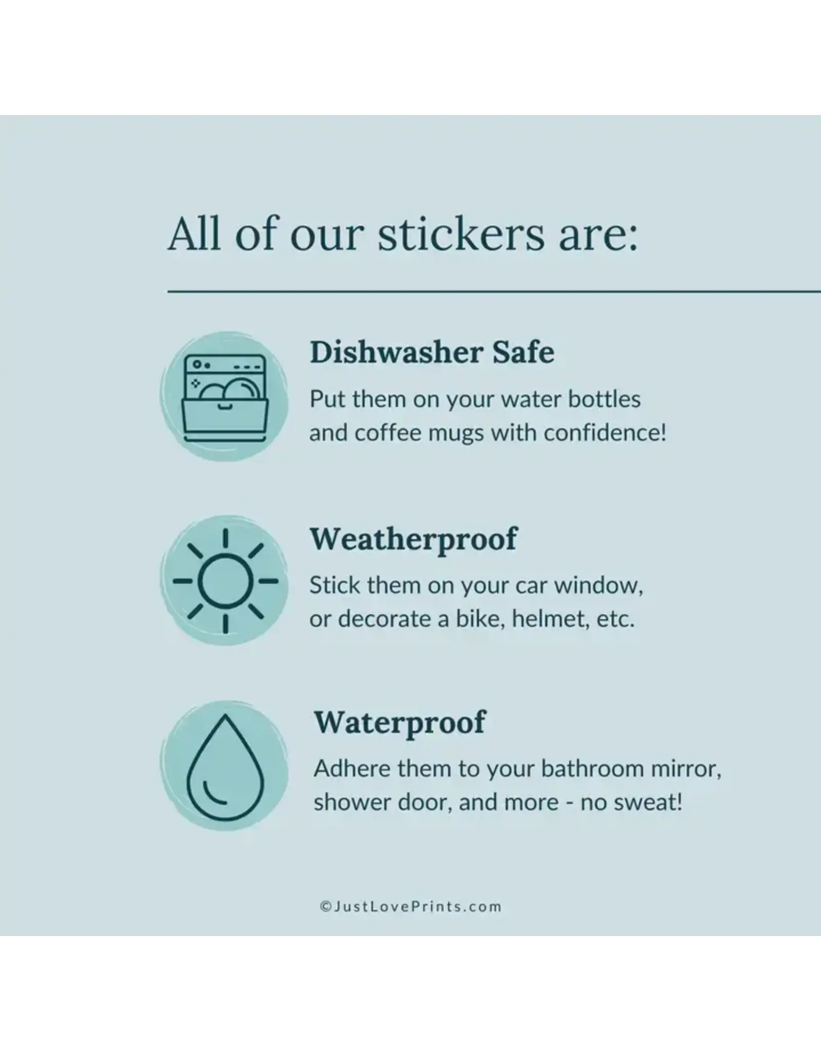 Just Love Prints Sticker Sheet - Mini Miraculous Medal