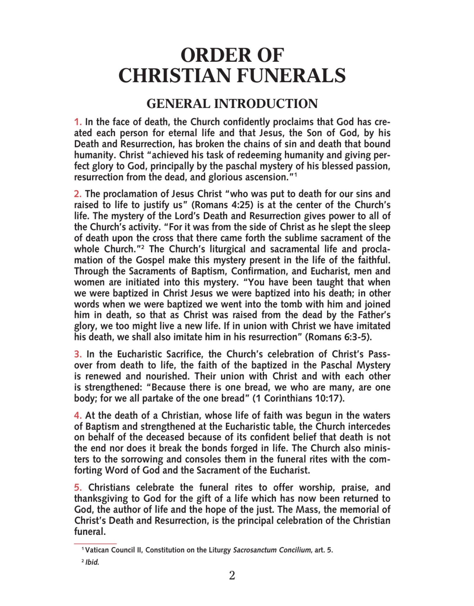 Catholic Book Publishing Order of Christian Funerals Leather