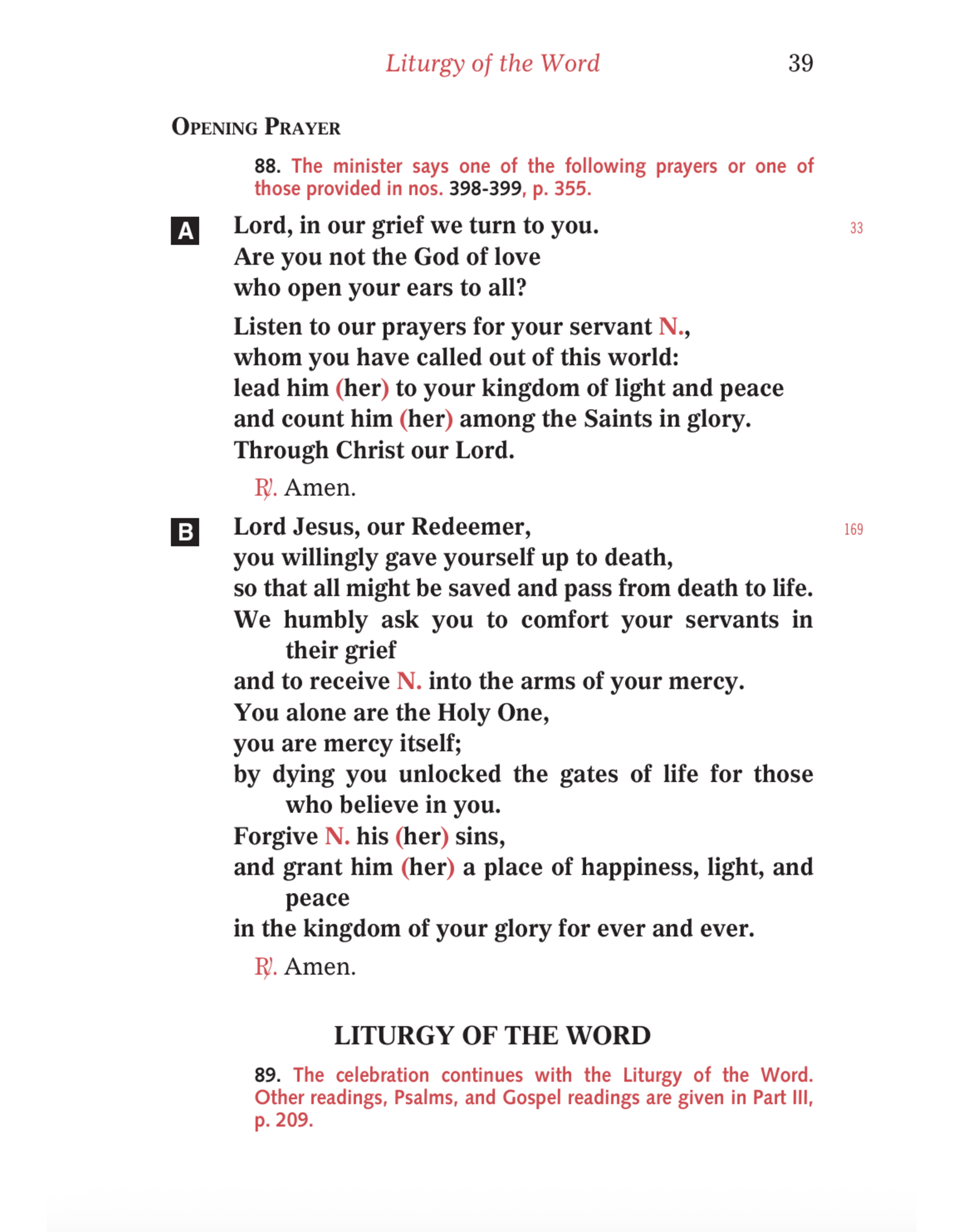 Catholic Book Publishing Order of Christian Funerals Leather