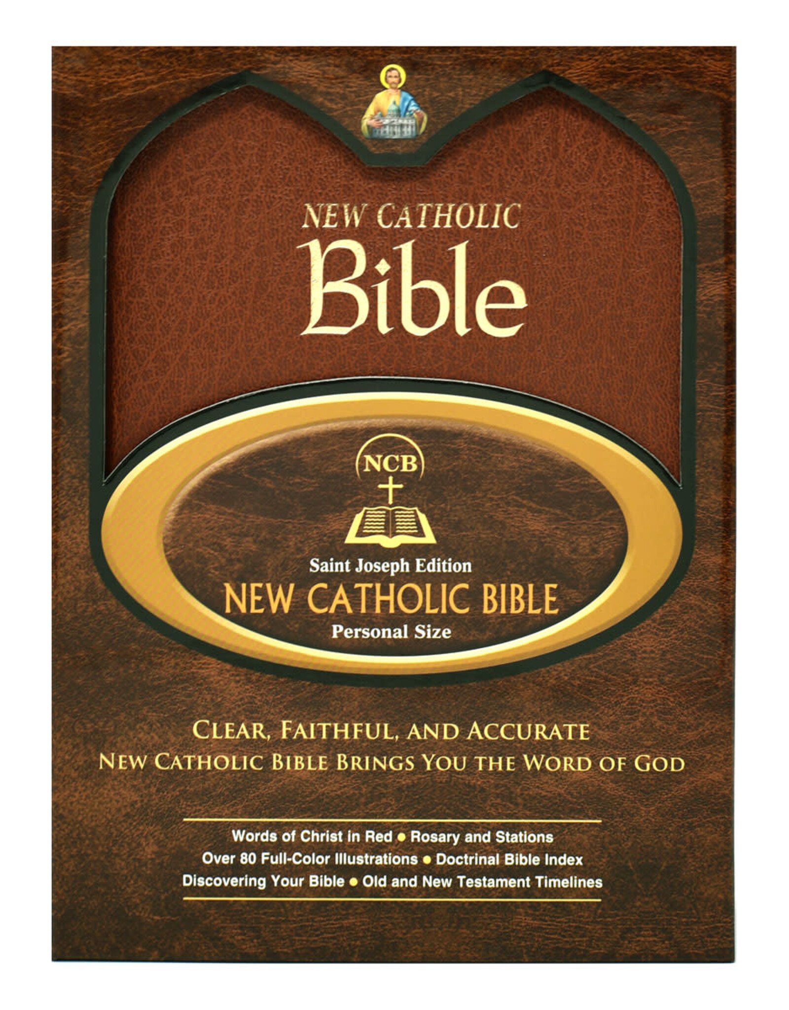 Catholic Book Publishing St. Joseph New Catholic Bible (Personal Size) - Brown, Burgundy, or White