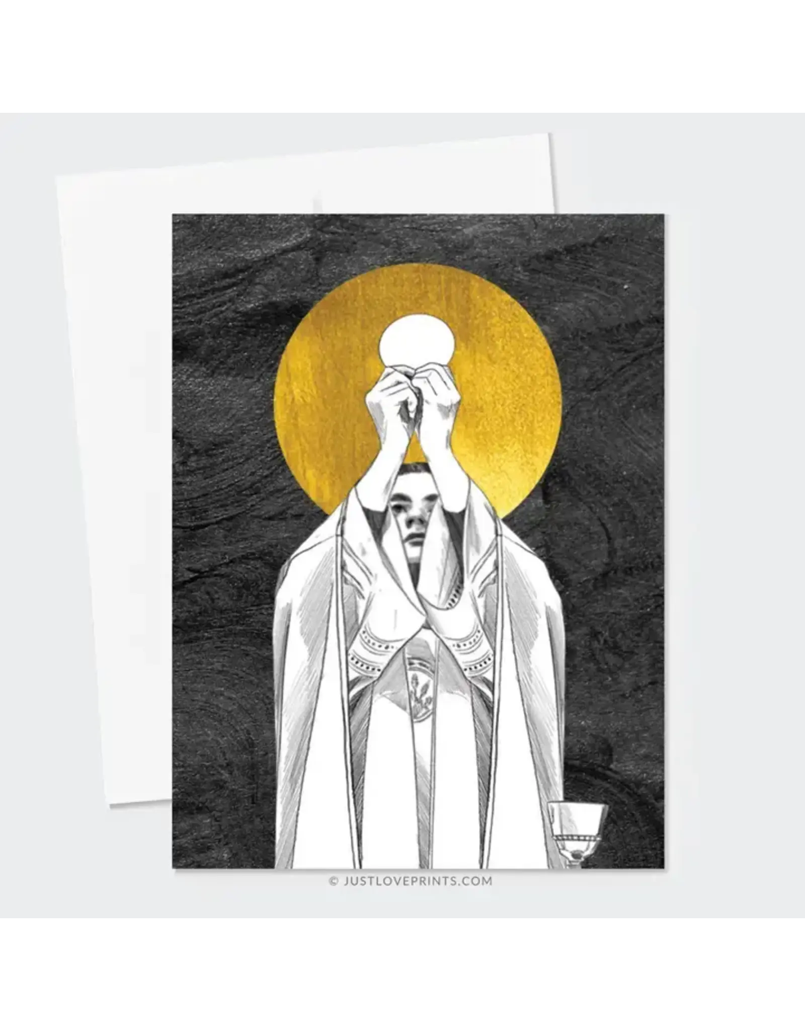 Just Love Prints Card - Catholic Priest (Blank Inside)