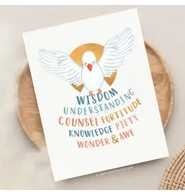 Just Love Prints Card - Confirmation, Gifts of the Holy Spirit (Blank Inside)