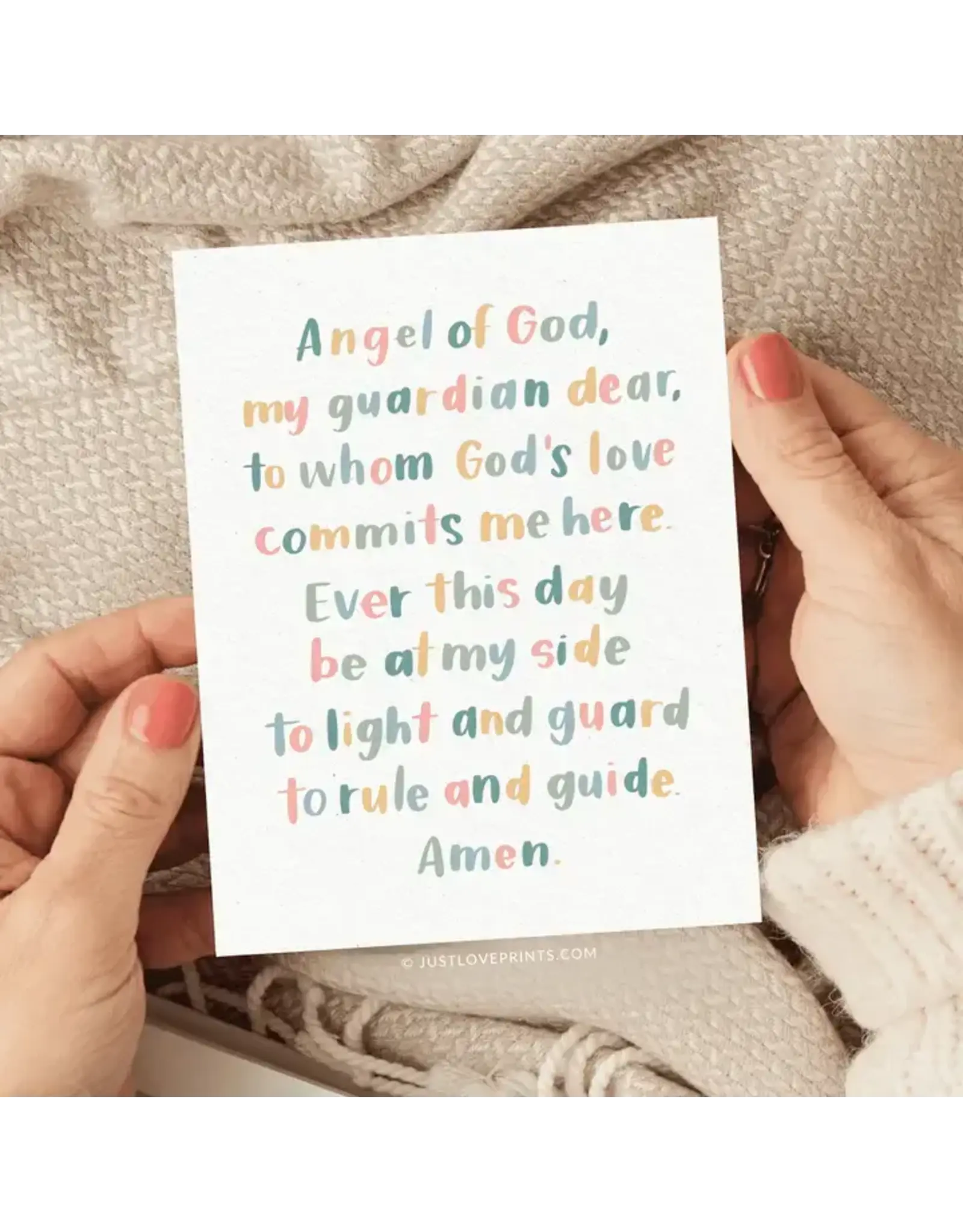 Just Love Prints Card - Guardian Angel (Blank Inside)