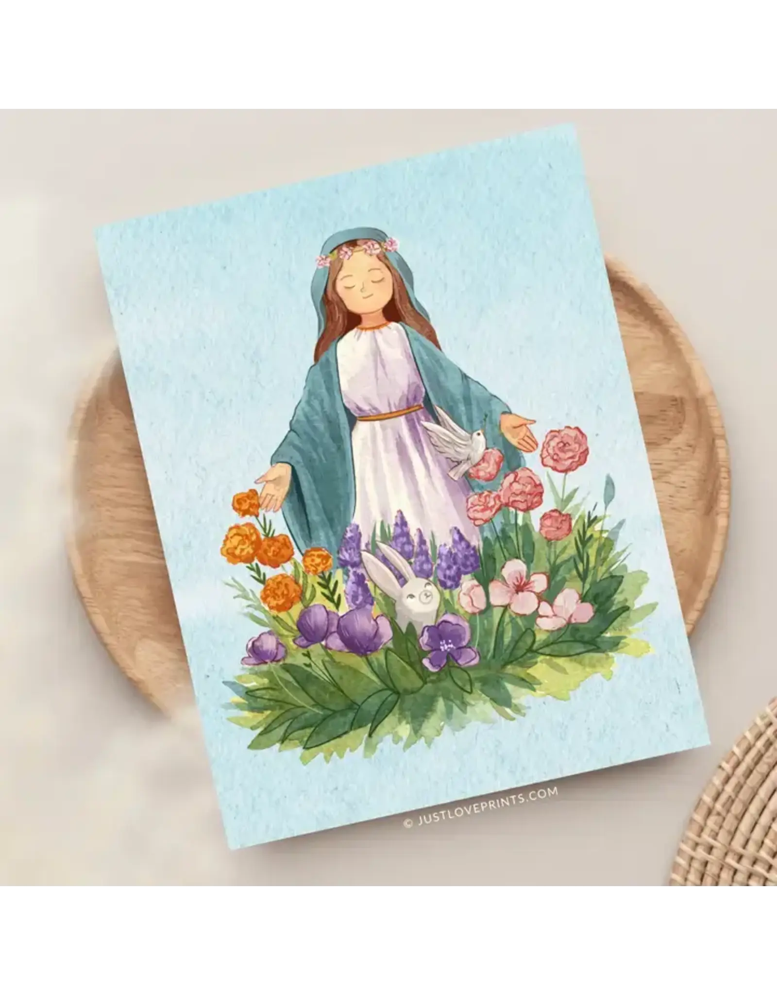 Just Love Prints Card - Mary's Garden (Blank Inside)