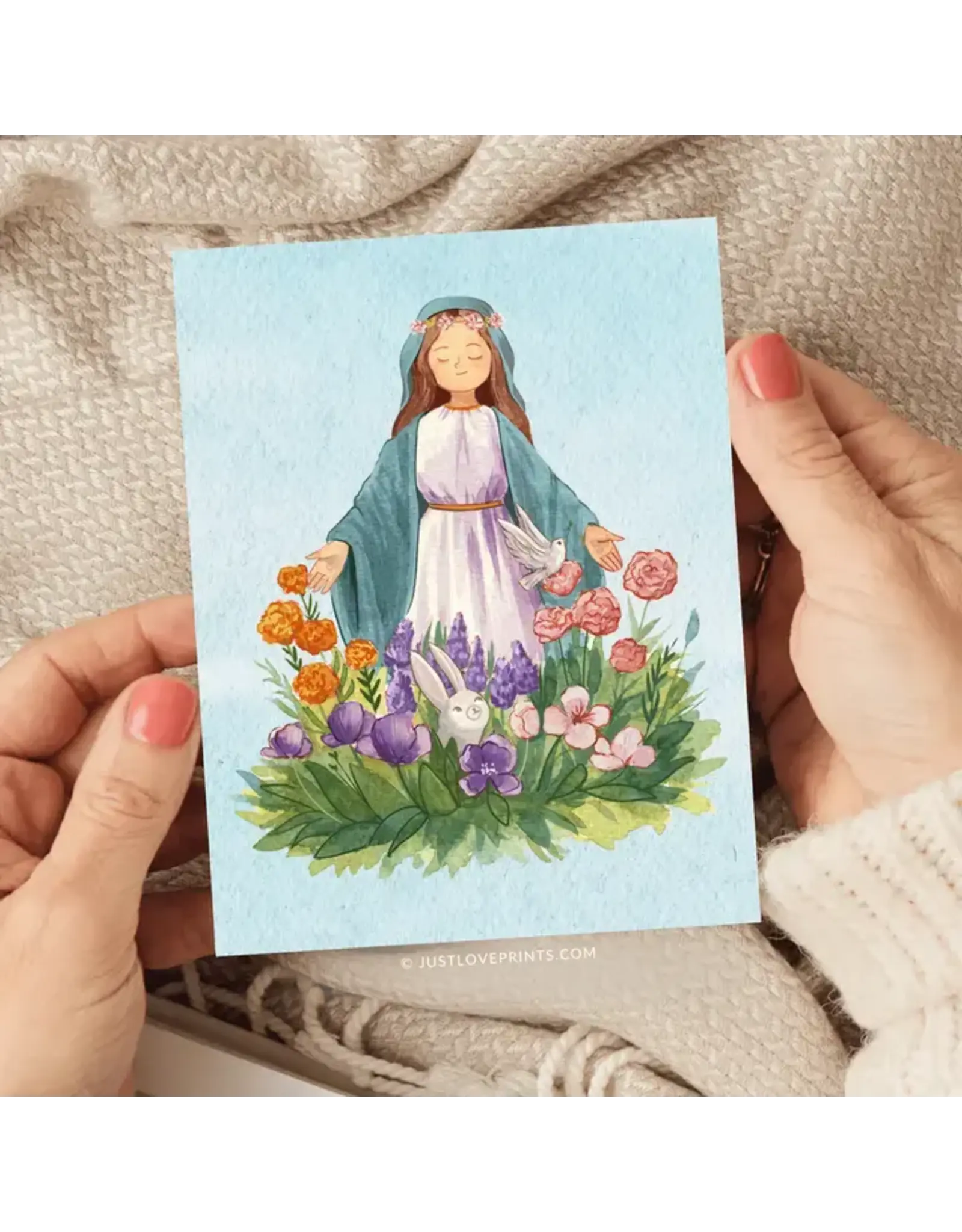 Just Love Prints Card - Mary's Garden (Blank Inside)