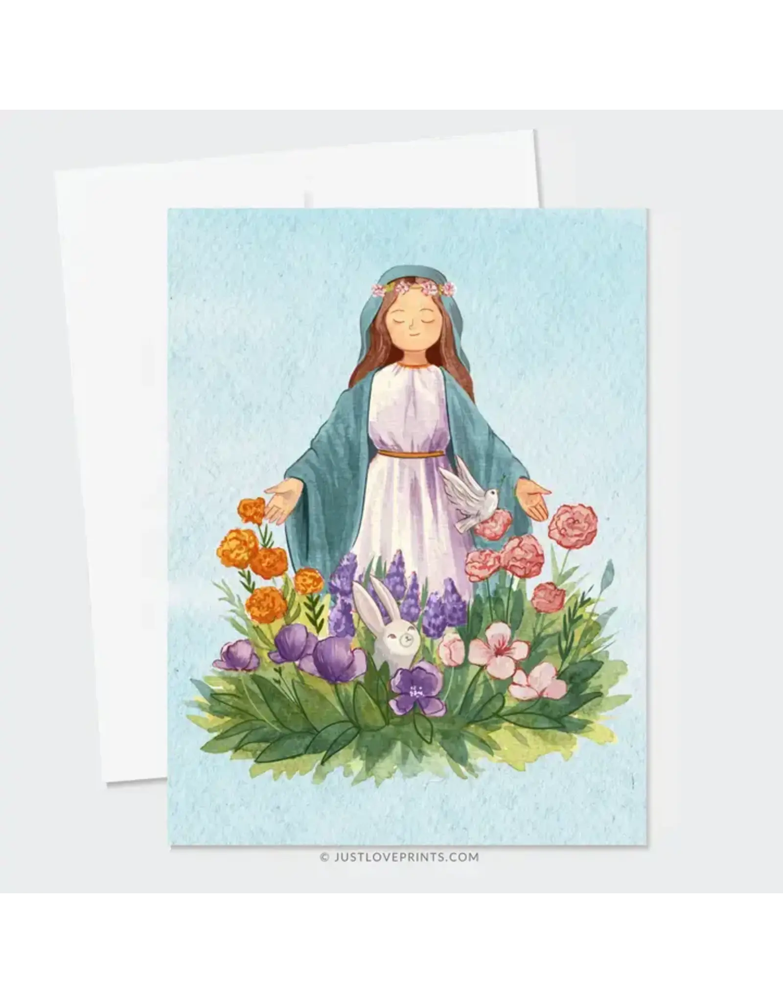 Just Love Prints Card - Mary's Garden (Blank Inside)