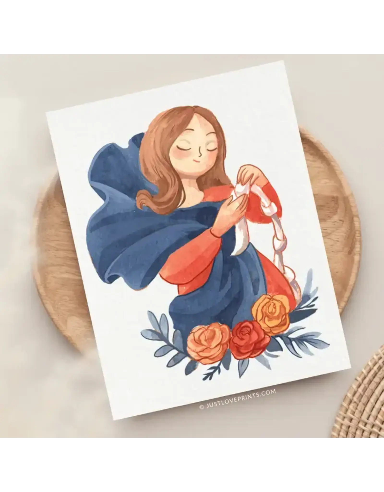 Just Love Prints Card - Our Lady Undoer of Knots (Blank Inside)