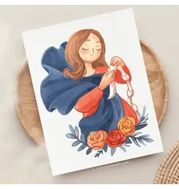 Just Love Prints Card - Our Lady Undoer of Knots (Blank Inside)