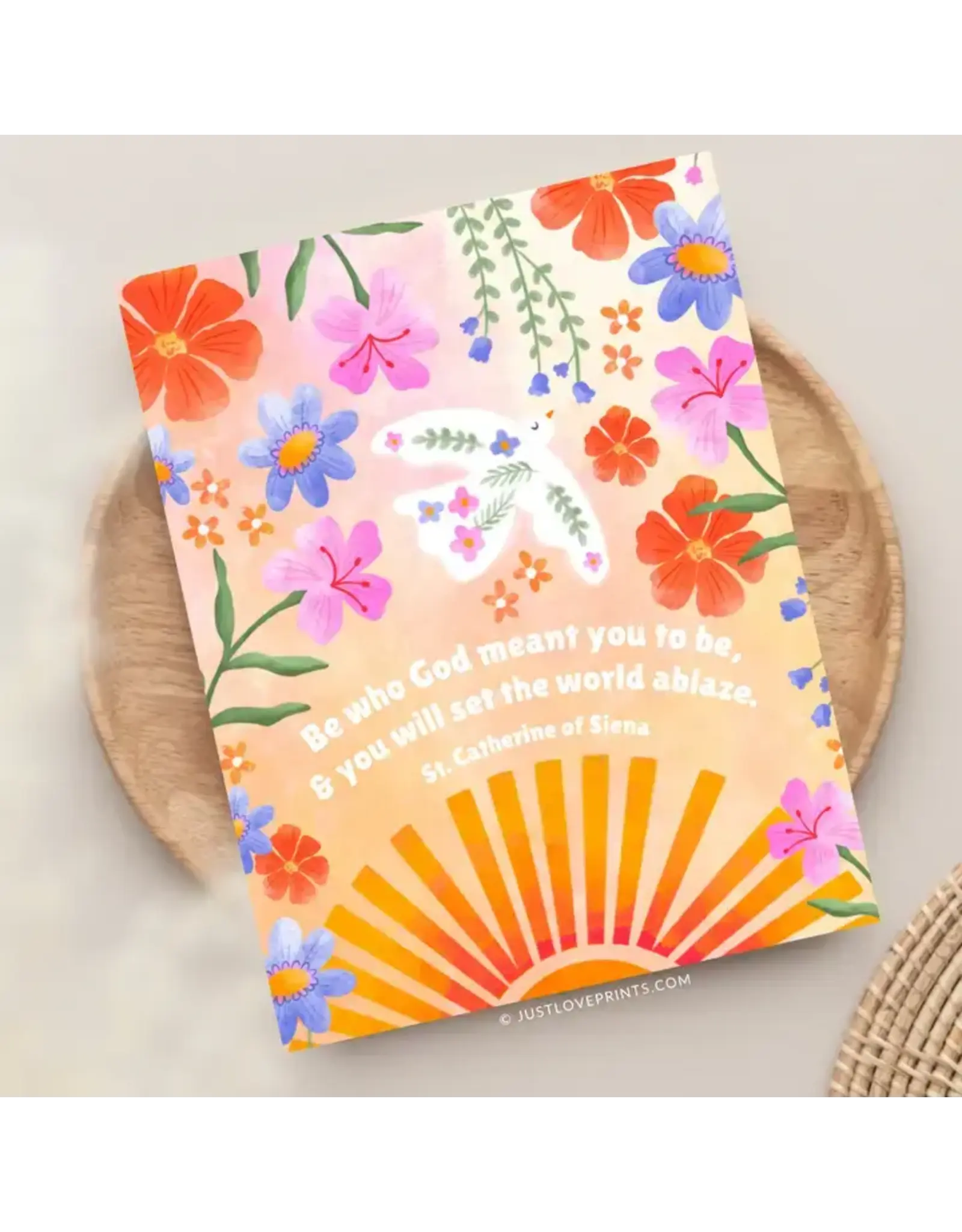 Just Love Prints Card - Set the World Ablaze (Blank Inside)