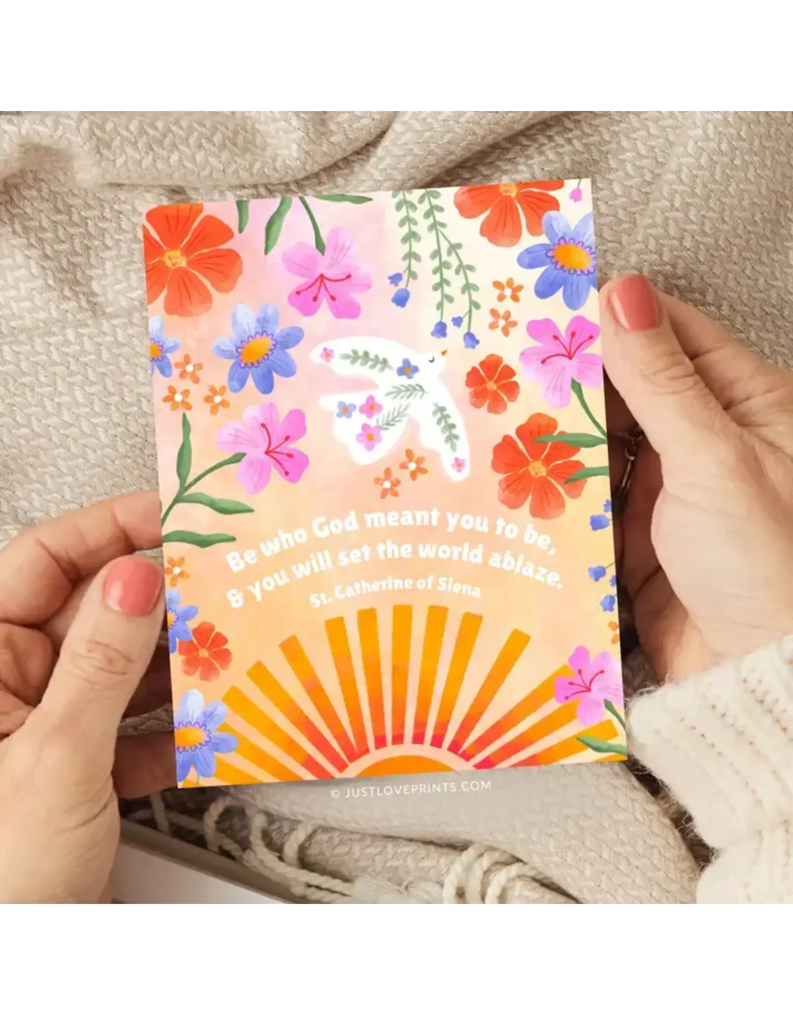 Just Love Prints Card - Set the World Ablaze (Blank Inside)