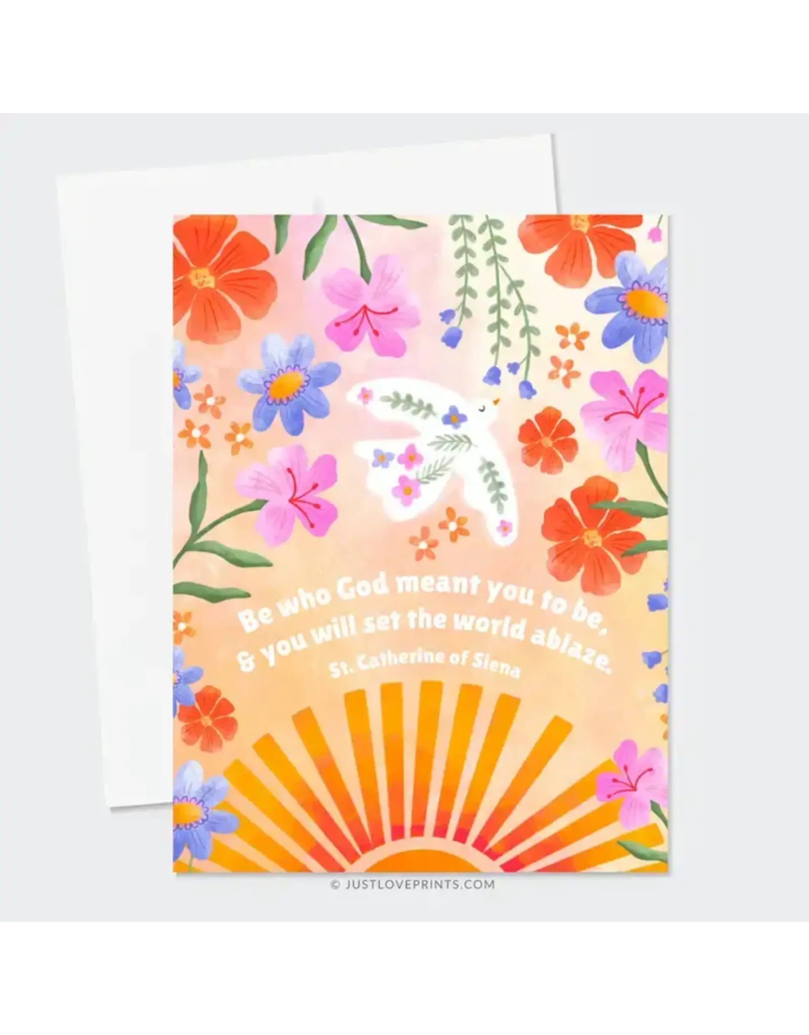 Just Love Prints Card - Set the World Ablaze (Blank Inside)