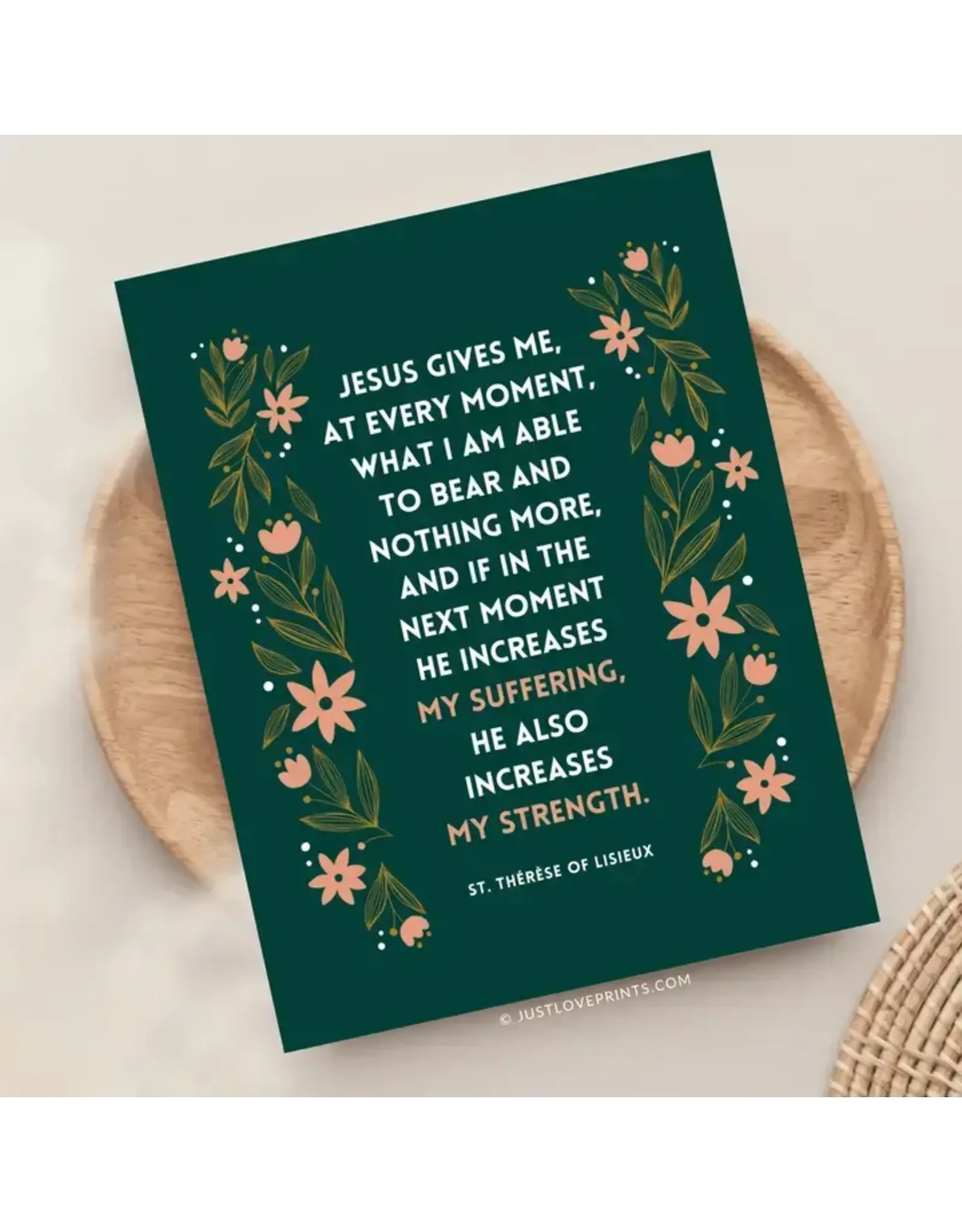 Just Love Prints Card - Suffering & Strength (Blank Inside)