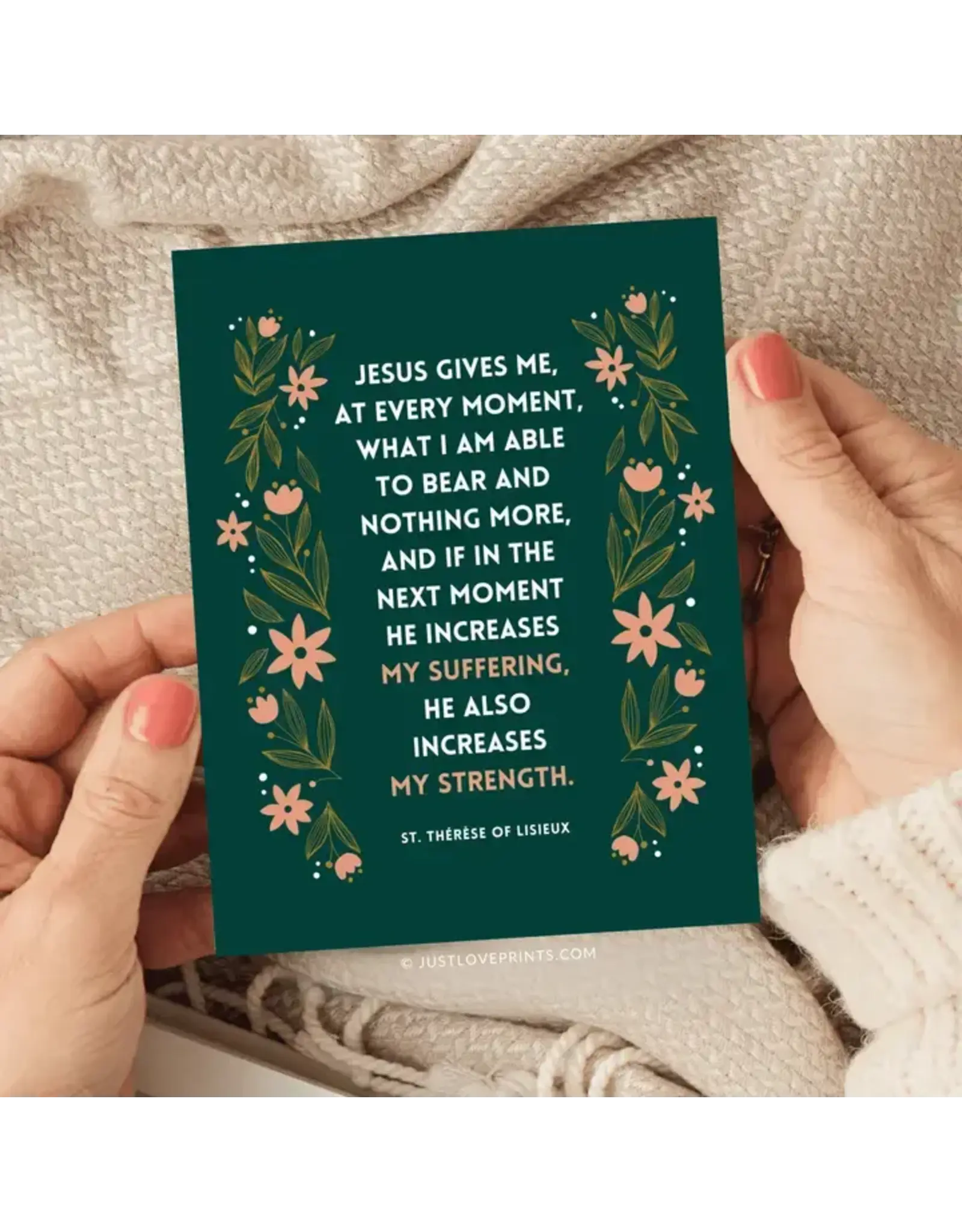 Just Love Prints Card - Suffering & Strength (Blank Inside)