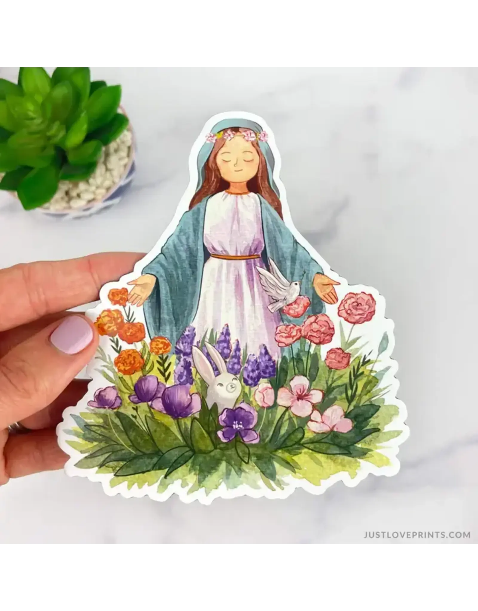 Just Love Prints Car Magnet - Mary's Garden