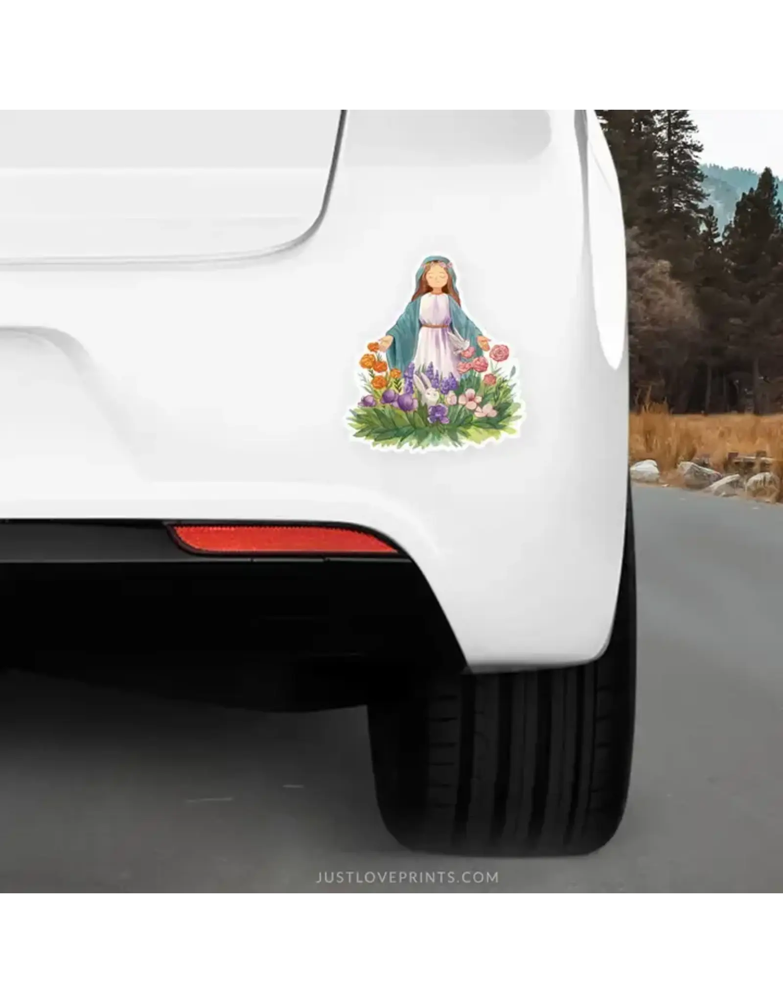 Just Love Prints Car Magnet - Mary's Garden