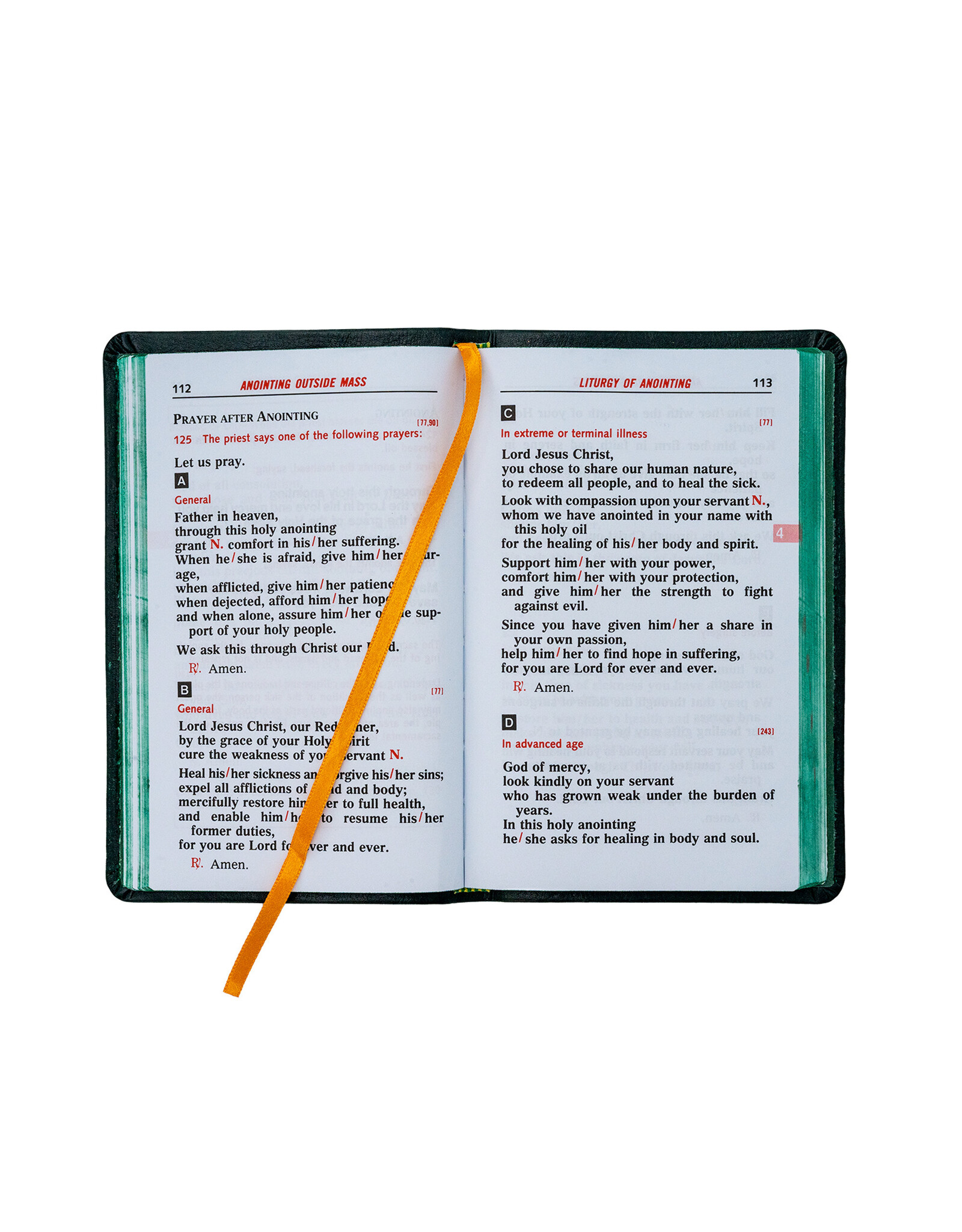 Catholic Book Publishing Order of the Anointing of the Sick & of their Pastoral Care (Pocket Size)