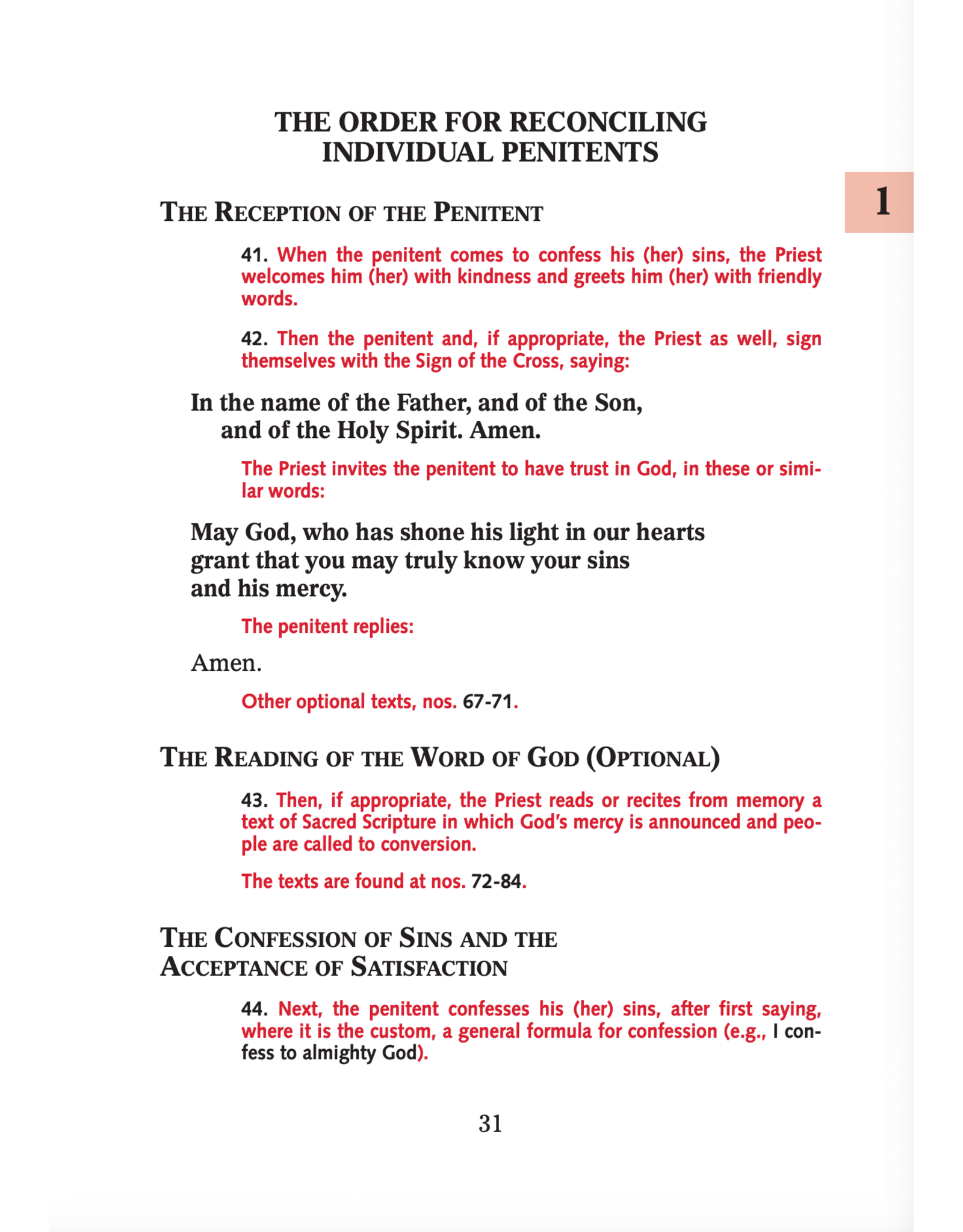Catholic Book Publishing Order of Penance