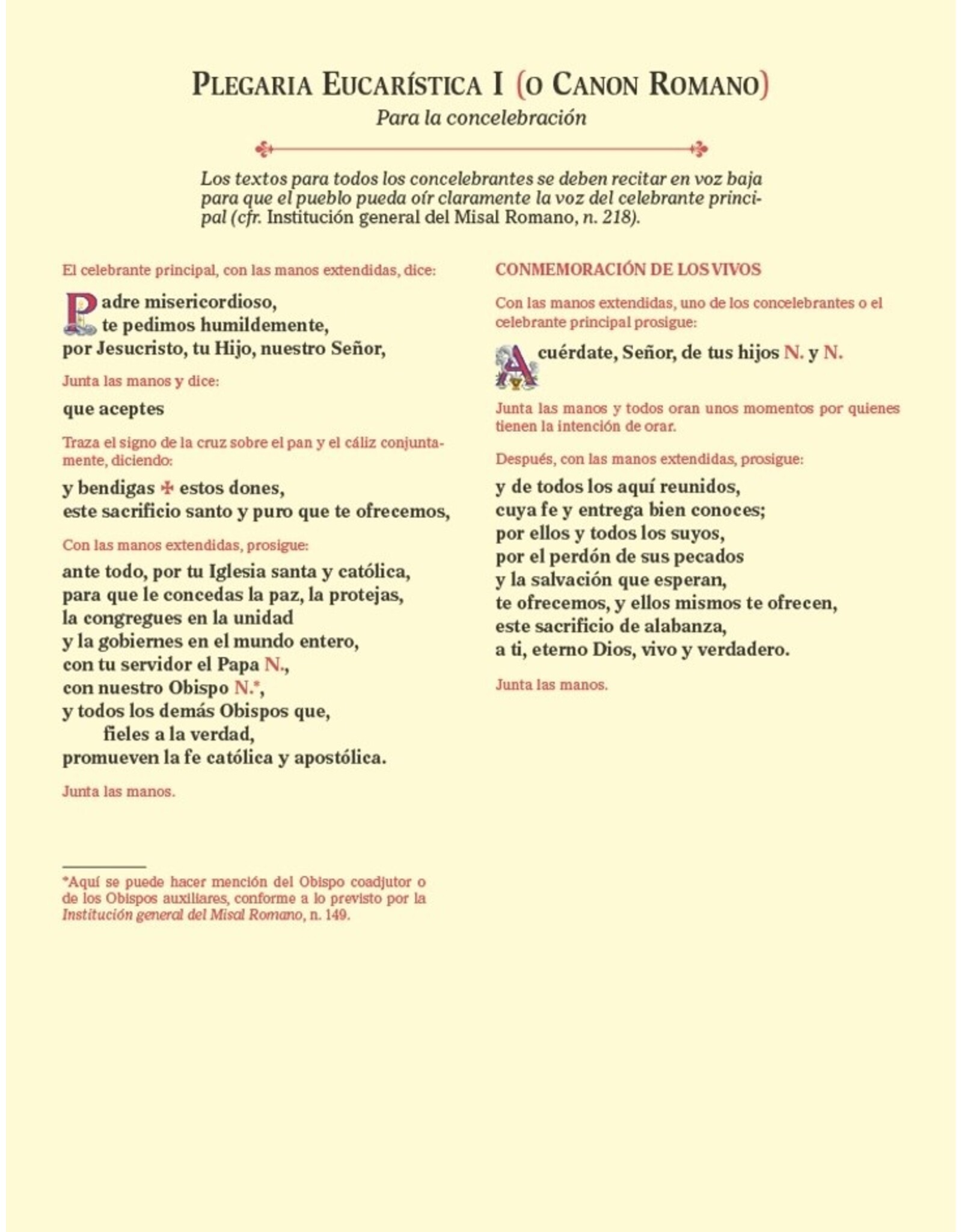 Catholic Book Publishing Eucharistic Prayer Cards (Spanish)