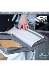 Just Blessed Bible Cover - Cross, Gray