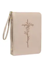 Just Blessed Bible Cover - Cross, w/Vine, Tan