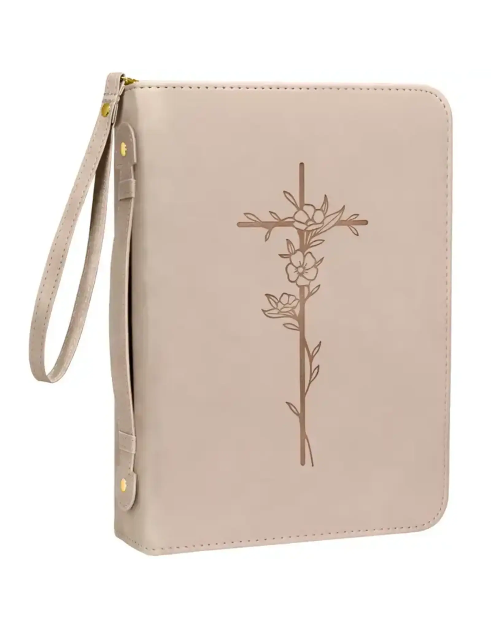 Just Blessed Bible Cover - Cross, w/Vine, Tan