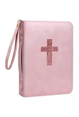 Just Blessed Bible Cover - Cross, Pink