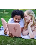 Just Blessed Bible Cover - Cross, Pink