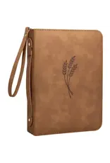 Just Blessed Bible Cover - Wheat, Brown