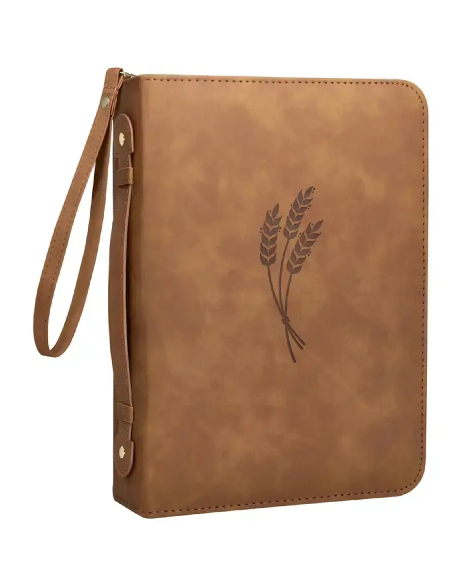 Just Blessed Bible Cover - Wheat, Brown