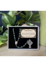Abbey & CA Gift Green Celtic Rosary