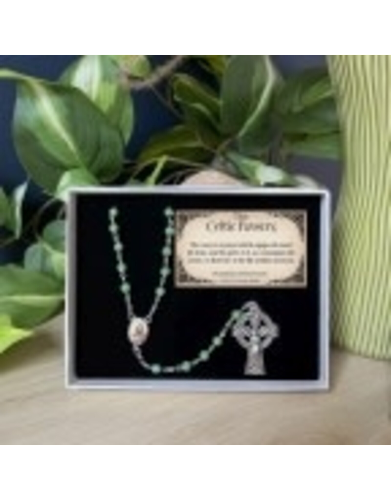 Abbey & CA Gift Green Celtic Rosary