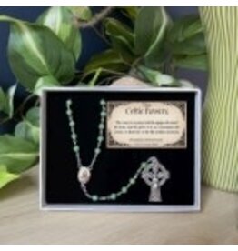 Abbey & CA Gift Green Celtic Rosary