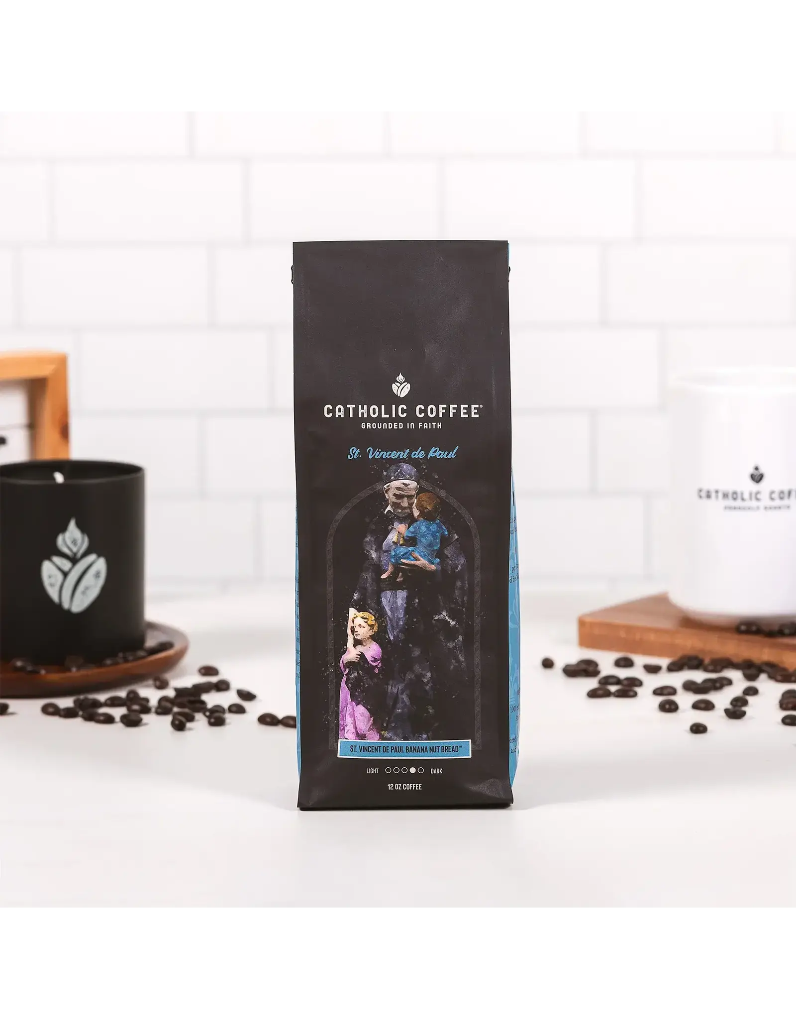 Catholic Coffee Coffee - St. Vincent de Paul (Banana Nut Bread, Whole Bean)