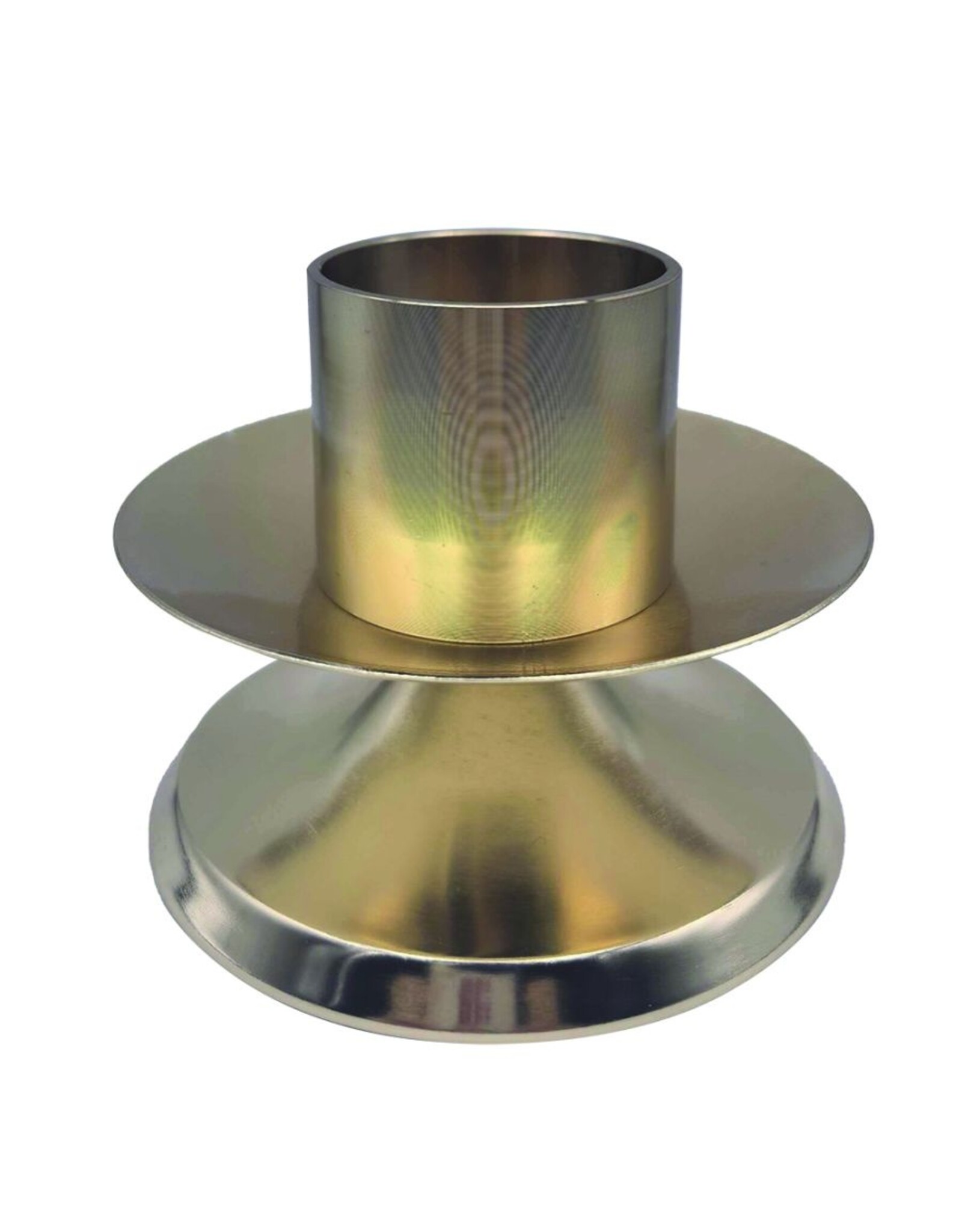Hurley's Candleholder for 1-1/2" Candle, Gold Plated
