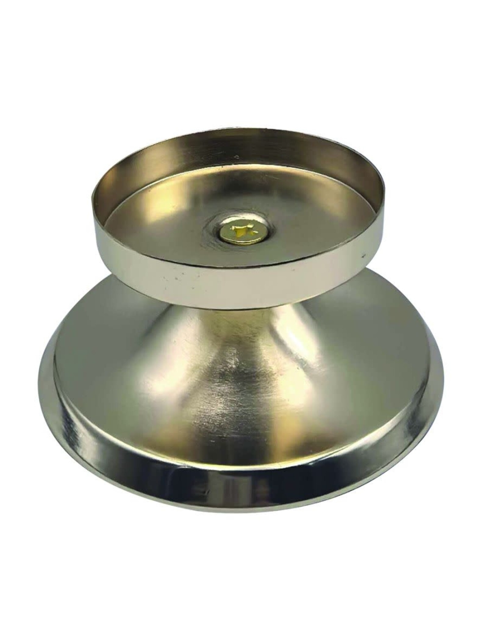 Hurley's Candleholder for LED Saints & 2" Candles, Gold Plated