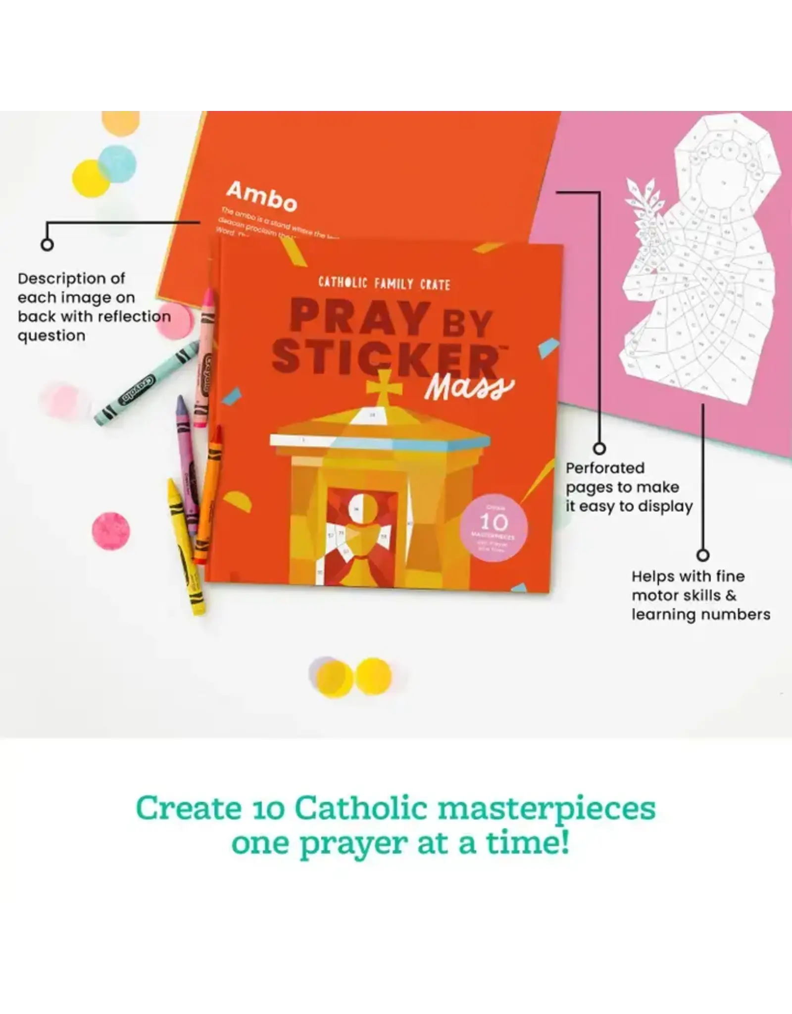 Catholic Family Crate Pray by Sticker: Mass