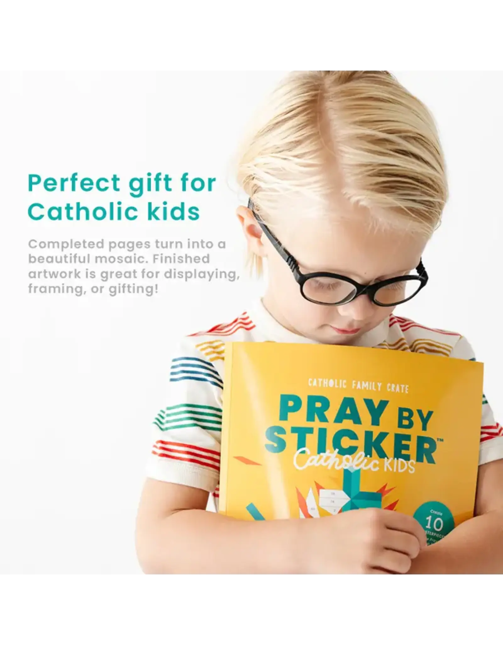 Catholic Family Crate Pray by Sticker: Paint-by-Number Sticker Book