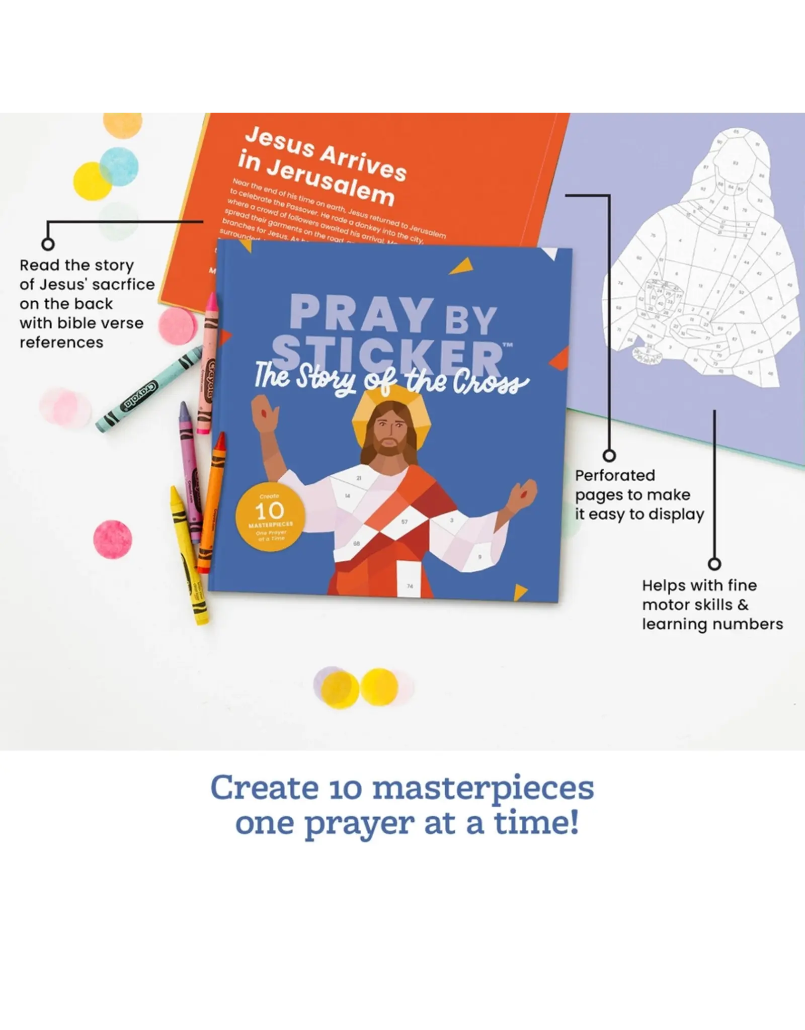 Catholic Family Crate Pray by Sticker: Story of the Cross Sticker Book