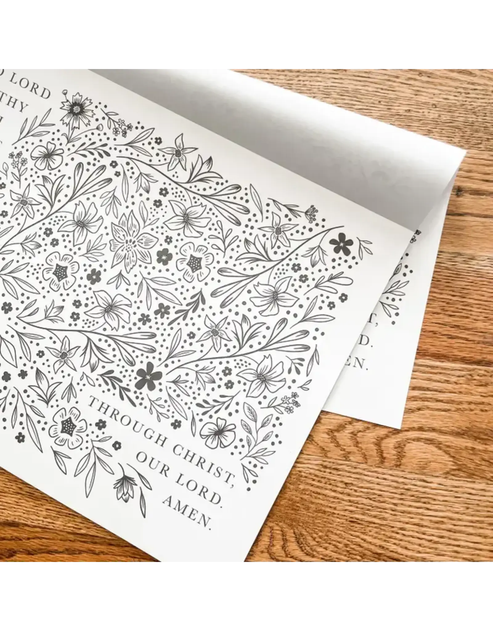 Gratia Design Bless Us O Lord Placemat Pad