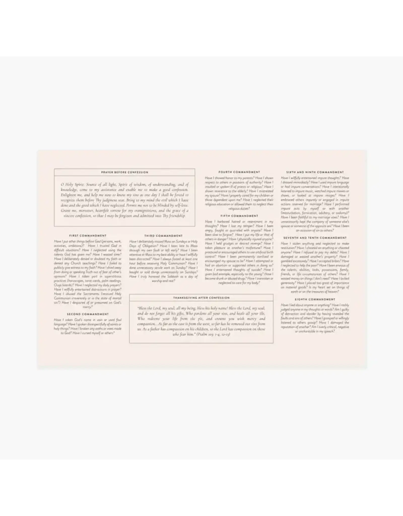 Gratia Design Examination of Conscience Notepad