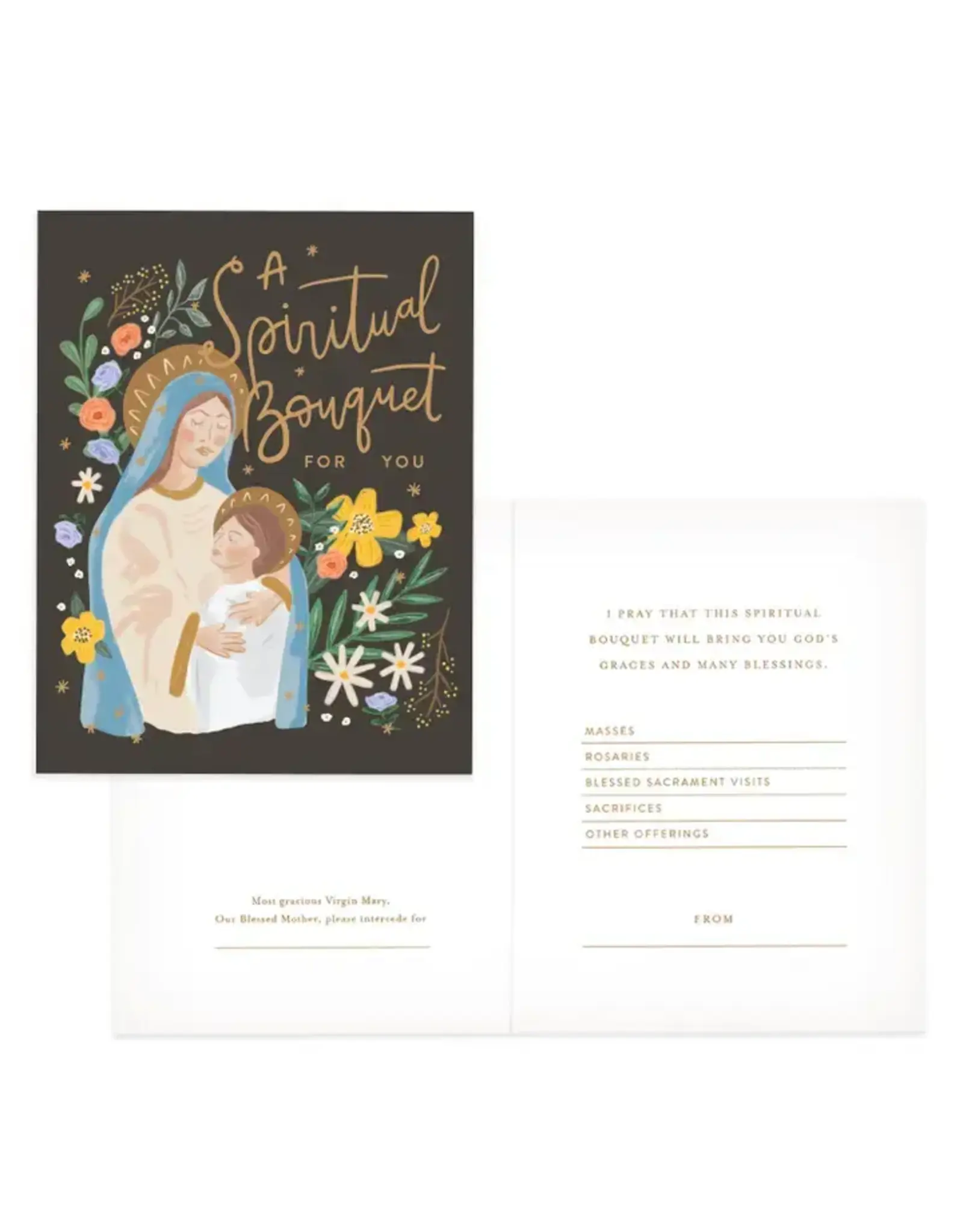 Gratia Design Card - Marian Spiritual Bouquet