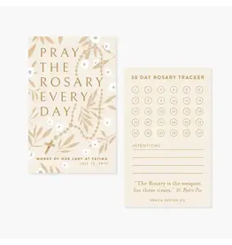 Gratia Design Rosary Tracker Card