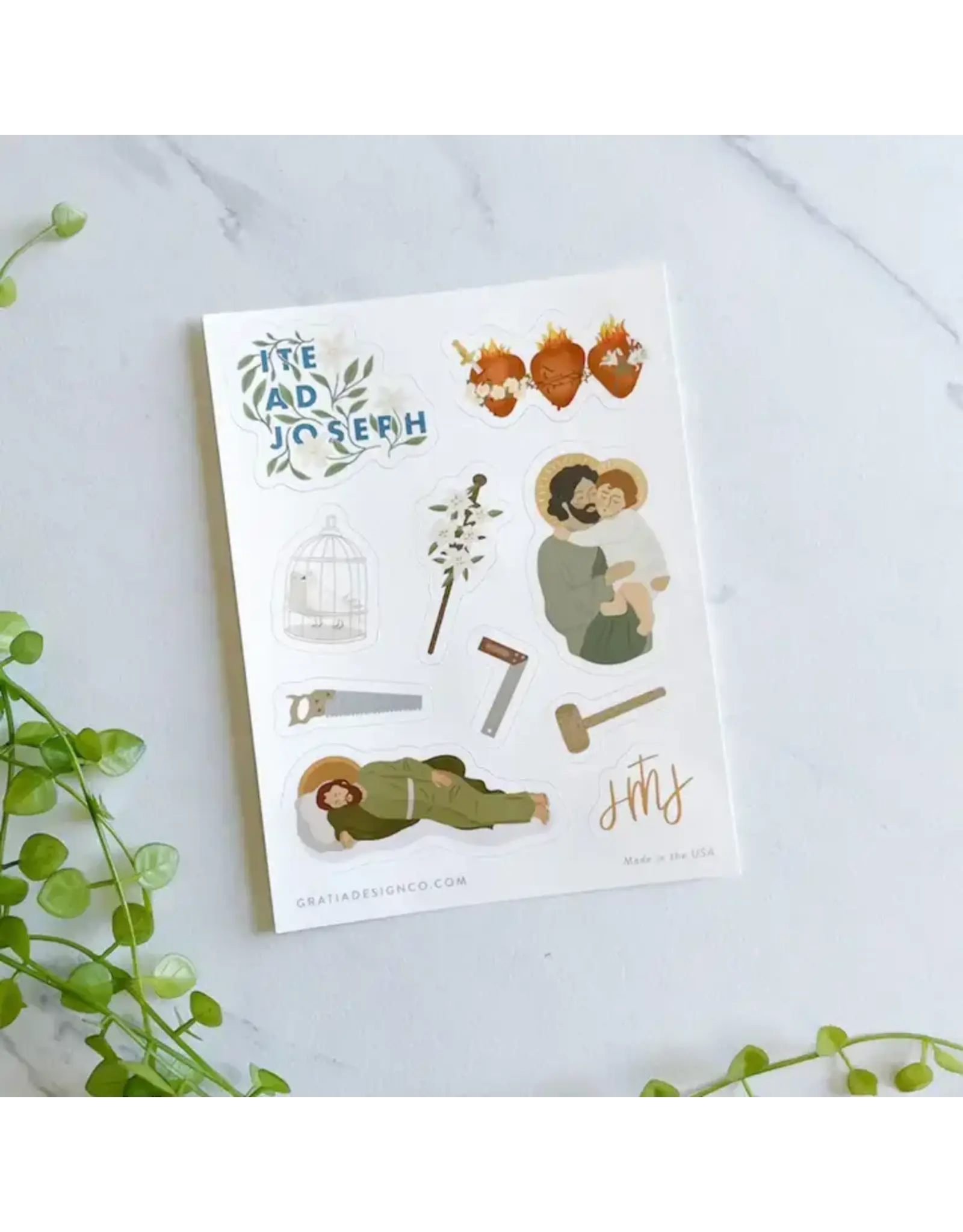 Gratia Design St. Joseph Sticker Sheet