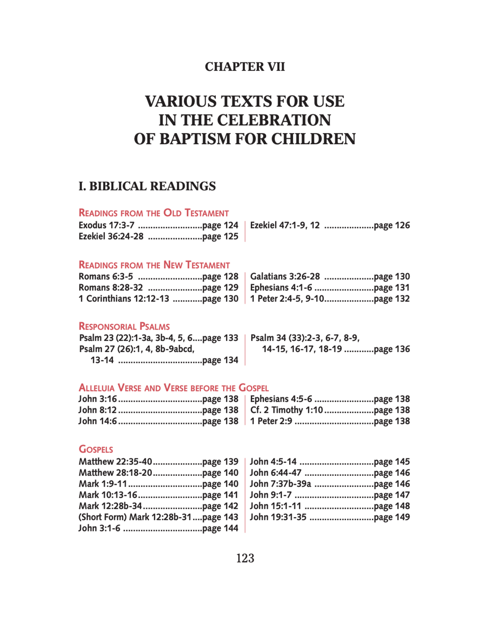 Catholic Book Publishing Order of Baptism of Children