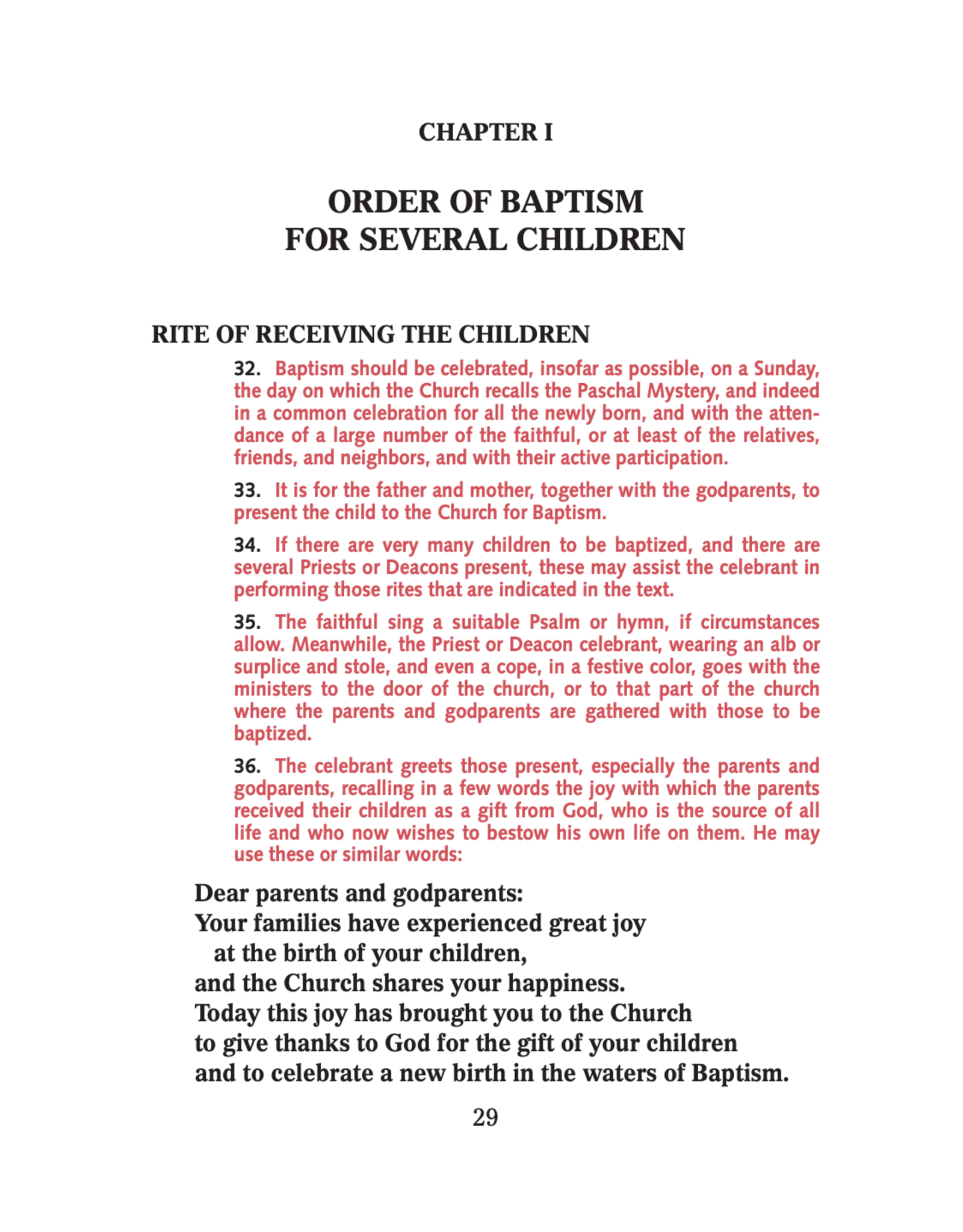 Catholic Book Publishing Order of Baptism of Children