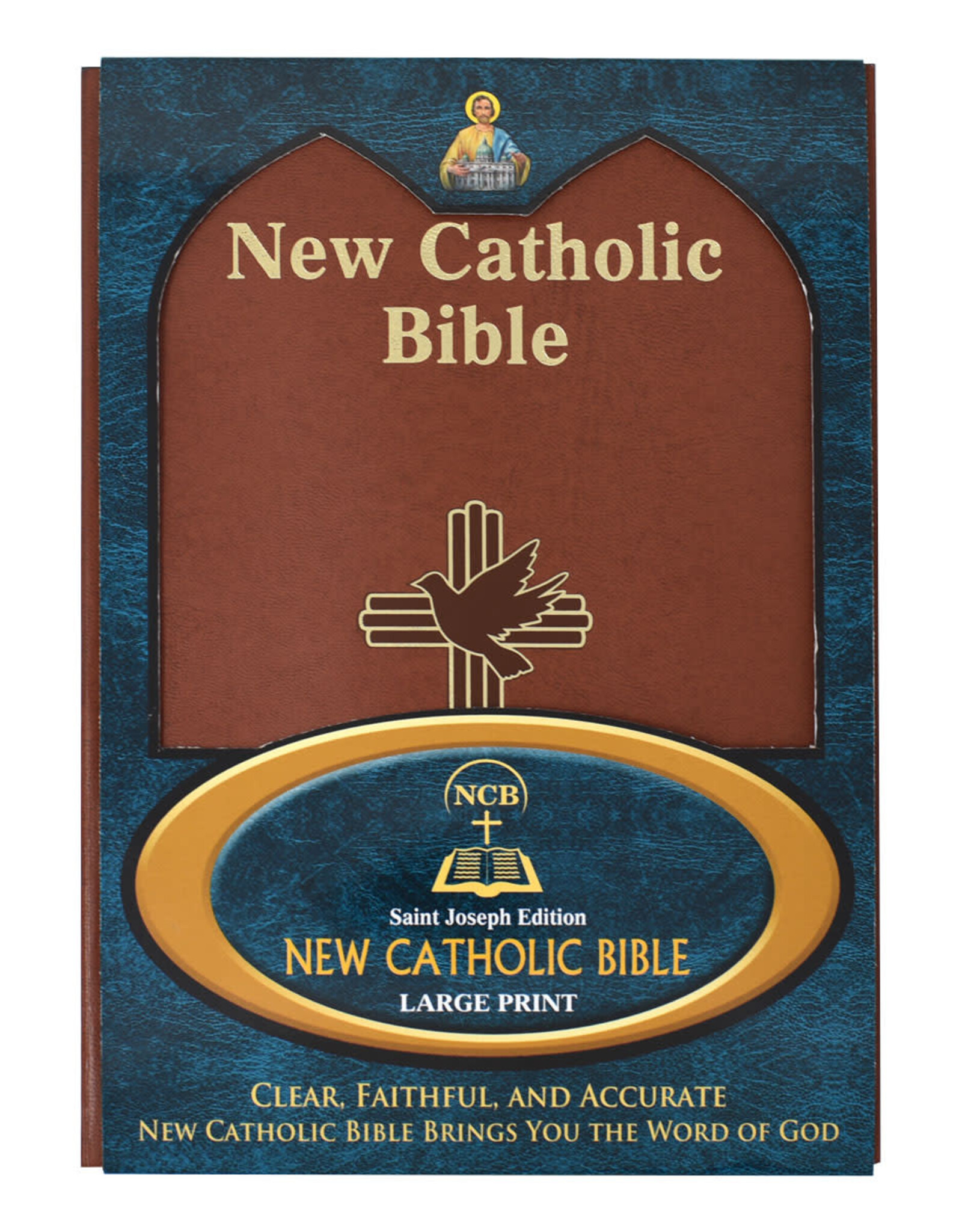 Catholic Book Publishing NCB (New Catholic Bible), Large Type - Brown Flex