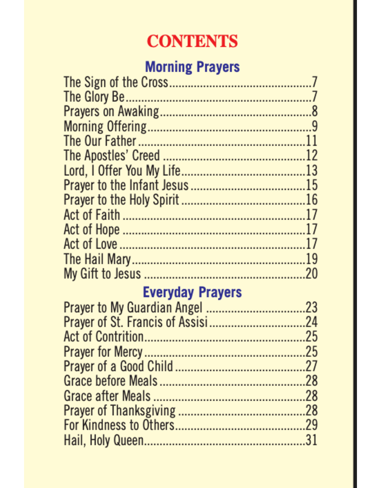 Catholic Book Publishing First Prayers for Little Catholics