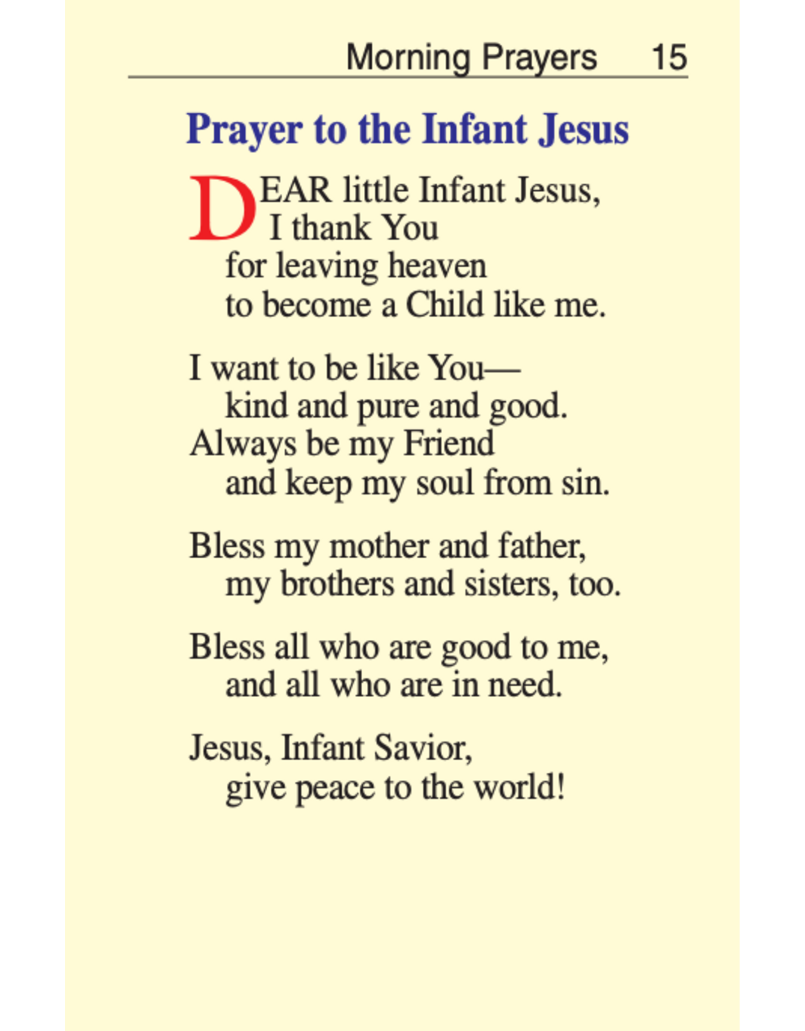 Catholic Book Publishing First Prayers for Little Catholics