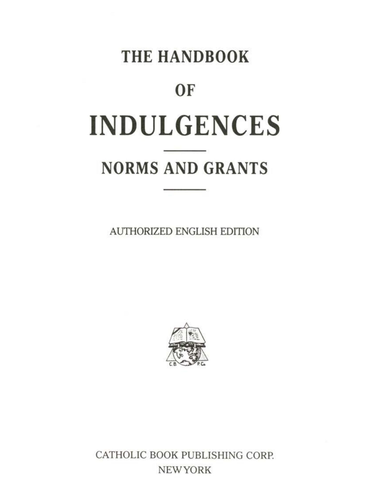 Catholic Book Publishing Handbook of Indulgences