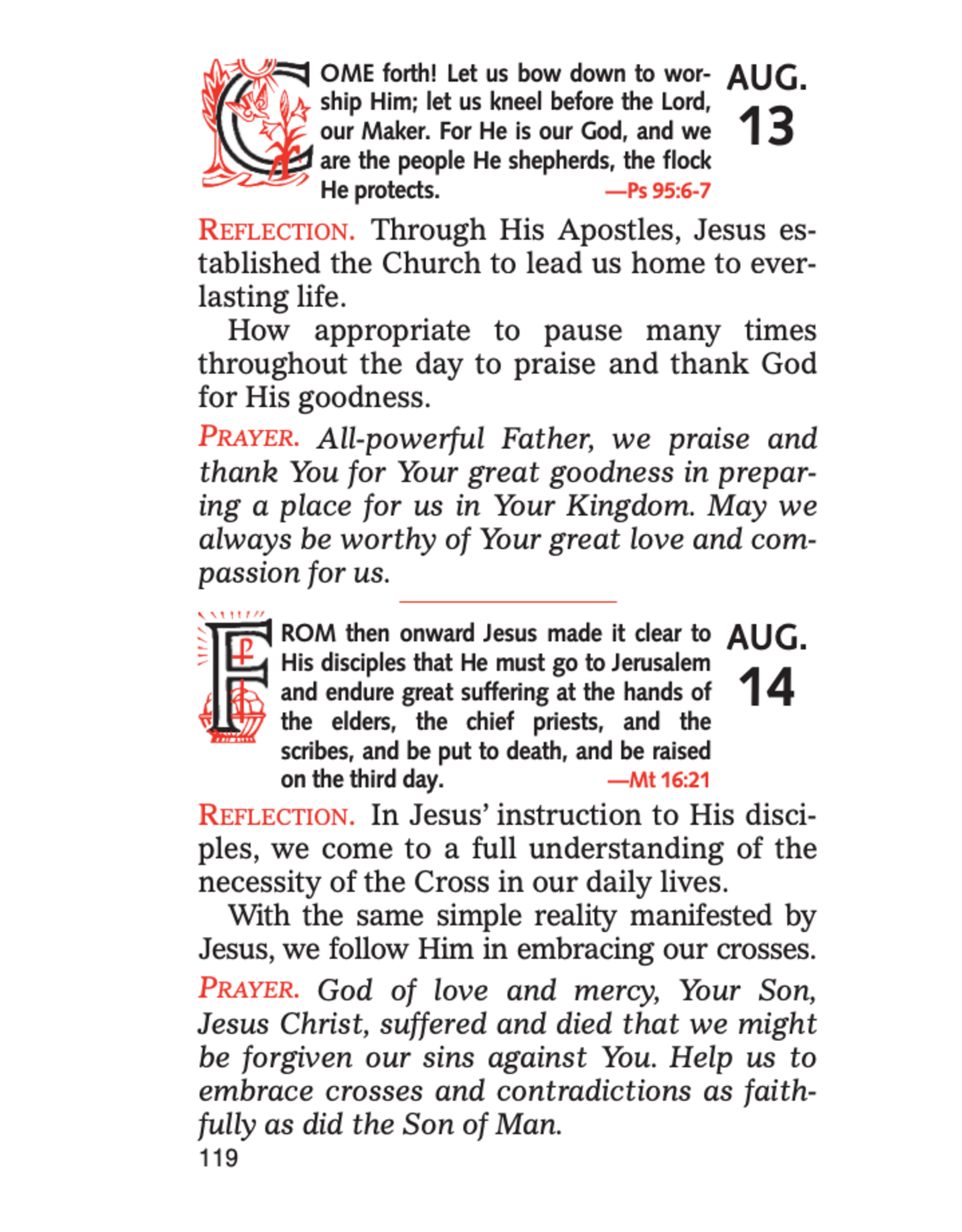 Catholic Book Publishing Inspirational Thoughts for Every Day